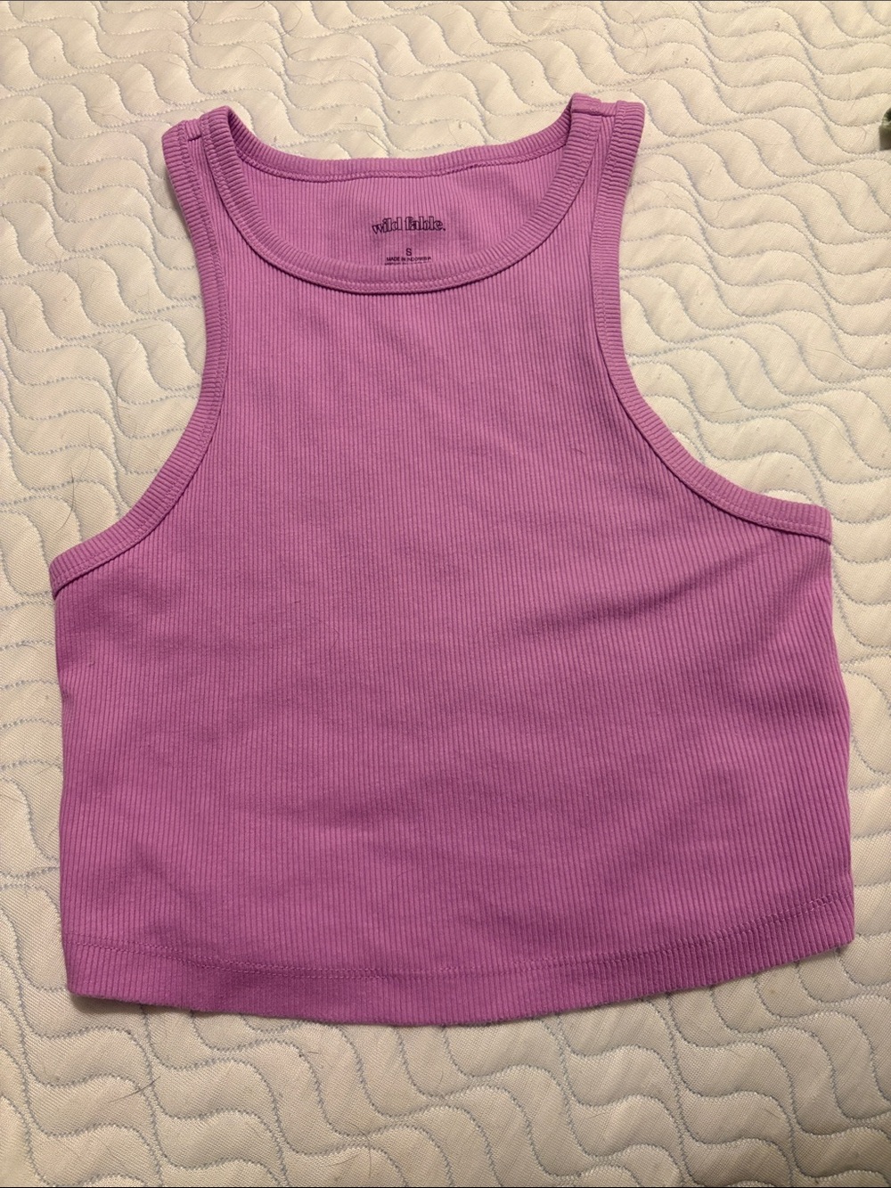 wild fable Lilac Ribbed Cropped Tank Top